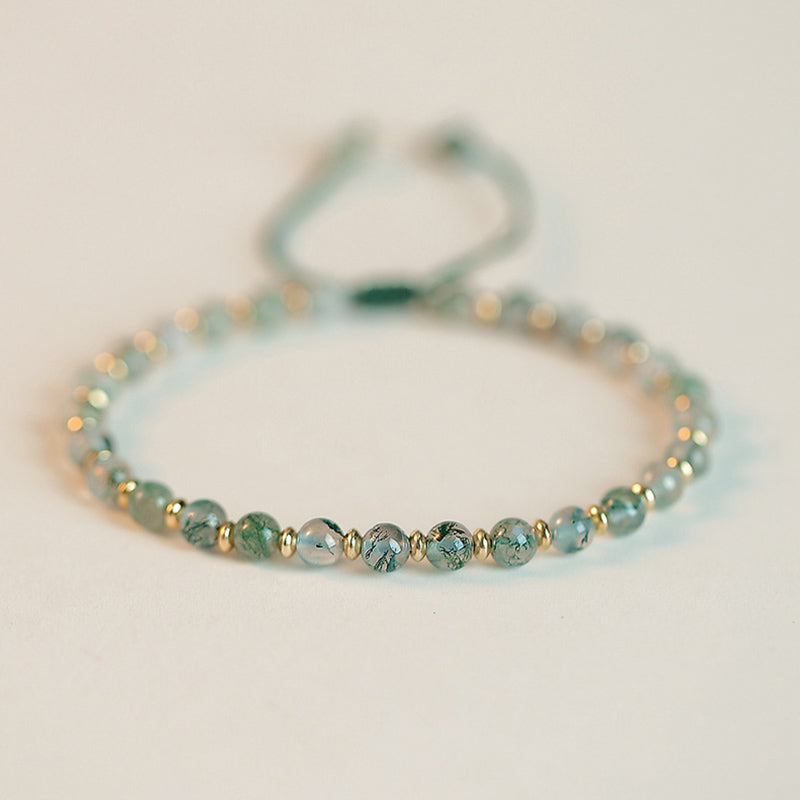 Bracelet de méditation Lucky Balance en agate mousse de 4 mm