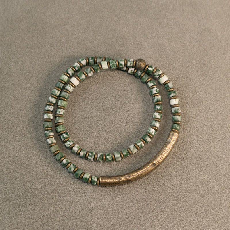 Bracelet Harmonie Sagesse en Jaspe Photo Sodalite 4 mm