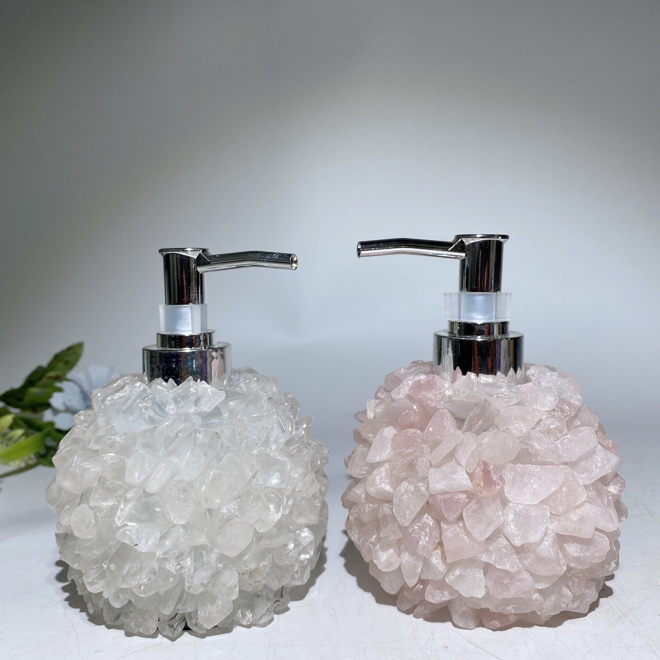 Flacon de présentation de cristaux de guérison de 5 pouces avec pompe