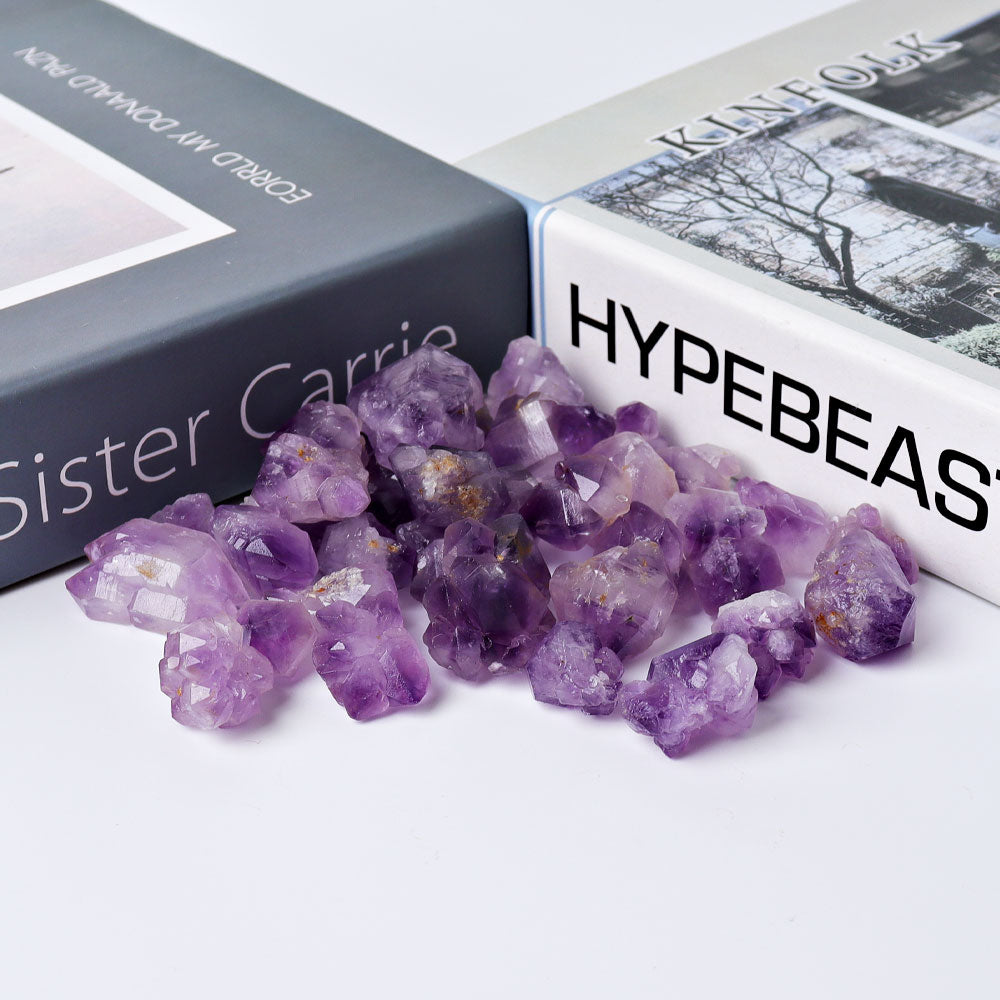 500 g de morceaux d'améthyste brute de 2 à 2,5 cm de pierre cristalline