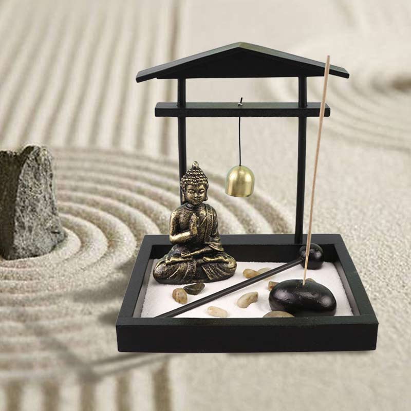 Statue de Bouddha Méditation Zen Garden Set 15cm