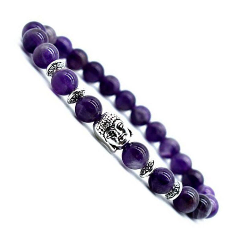 8mm Amethyst Love Healing Bracelet for Spiritual Balance