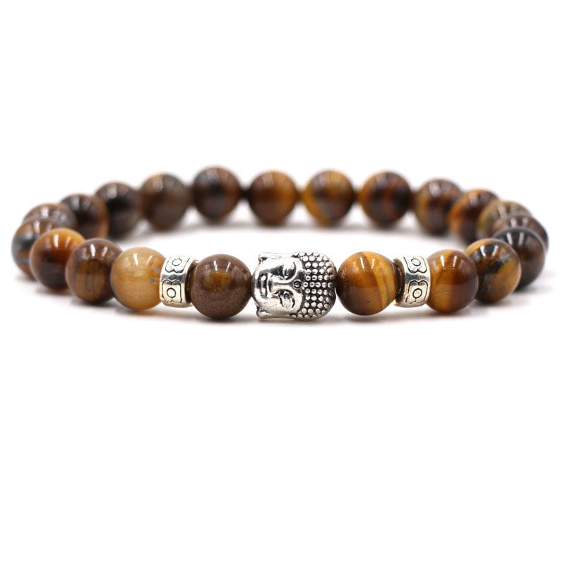 Bracelet de protection en agate violette de 8 mm