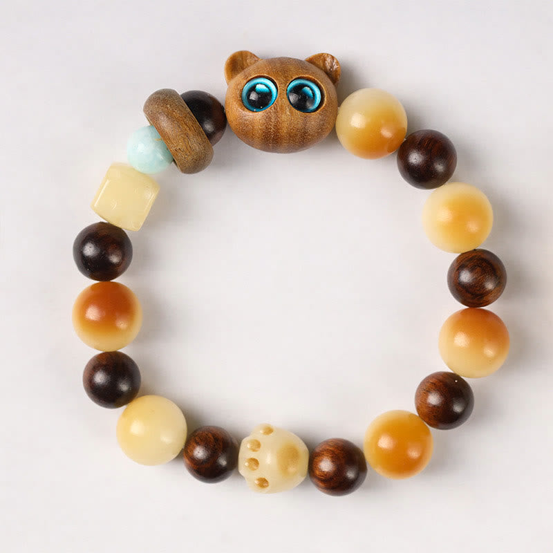 Bracelet de paix pour chat en bois de santal Bodhi Seed 14-17 cm unisexe
