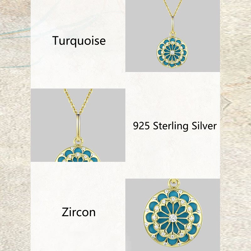 Collier de protection turquoise | Pendentif en argent sterling 925
