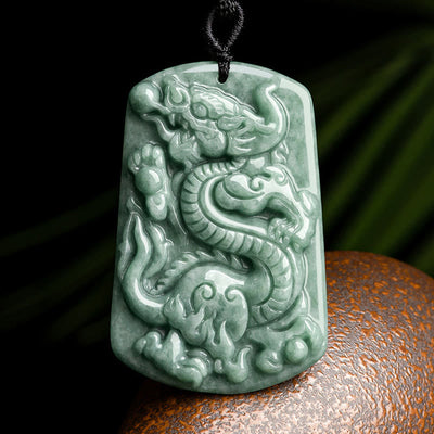 Collier Dragon de Jade pour Pendentif Succès et Protection