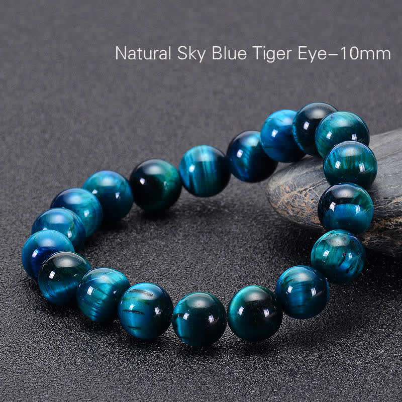 Bracelet de protection en œil de tigre bleu