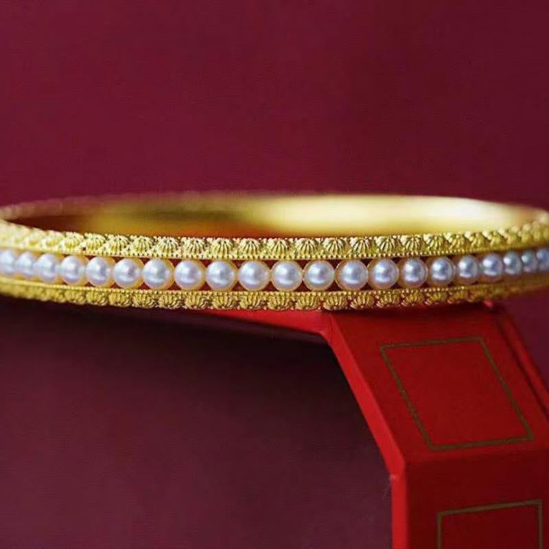Bracelet manchette de guérison en perles de cuivre de 56 mm