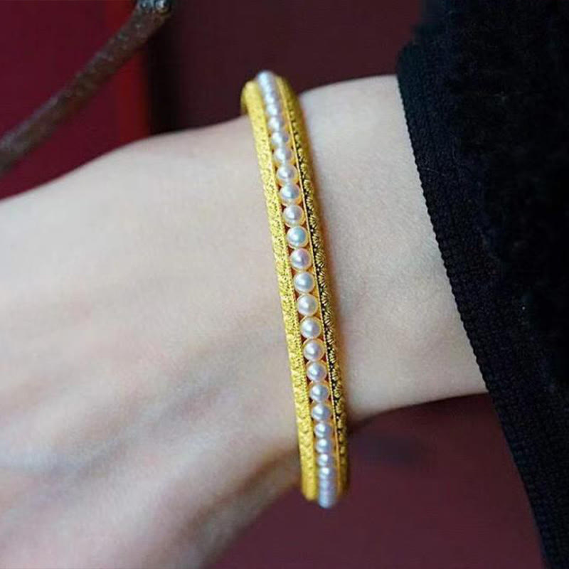 Bracelet manchette de guérison en perles de cuivre de 56 mm
