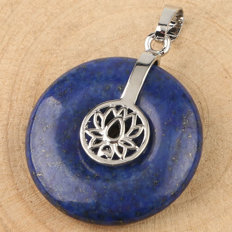 Collier de guérison en cristal d'améthyste rose lotus