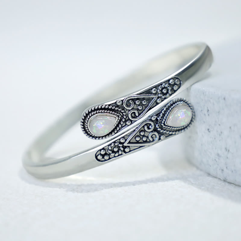 Bracelet manchette de guérison en zircon | Protection spirituelle et richesse