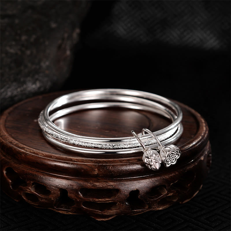 Bracelet Lotus Pod en cuivre blanc de 58 mm pour un nouveau départ