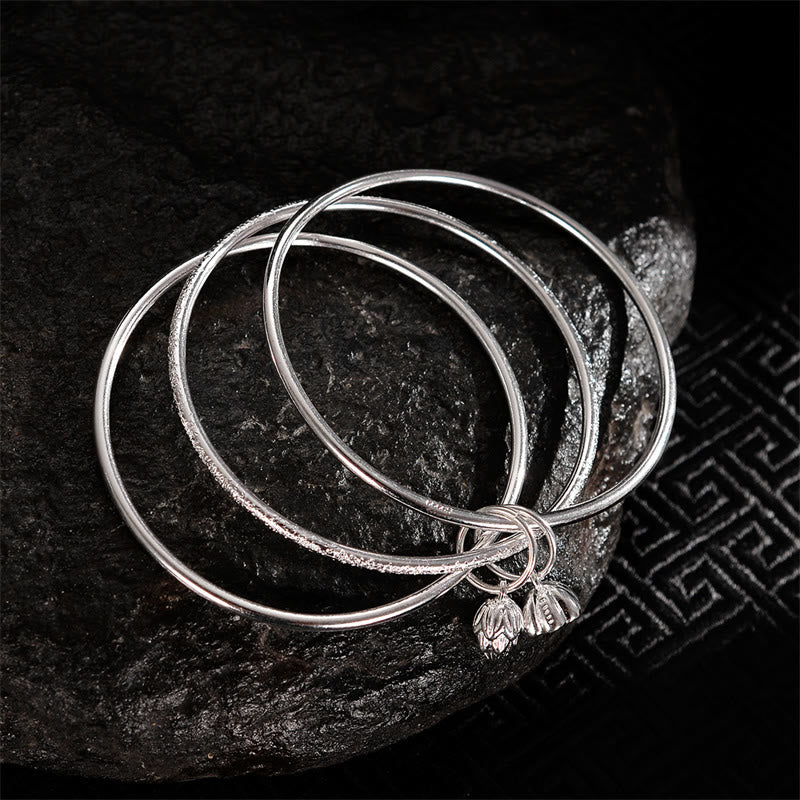 Bracelet Lotus Pod en cuivre blanc de 58 mm pour un nouveau départ