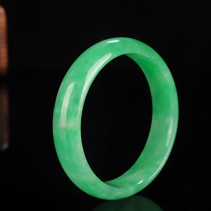 Bracelet jonc en jade 58 mm pour l'abondance et la protection