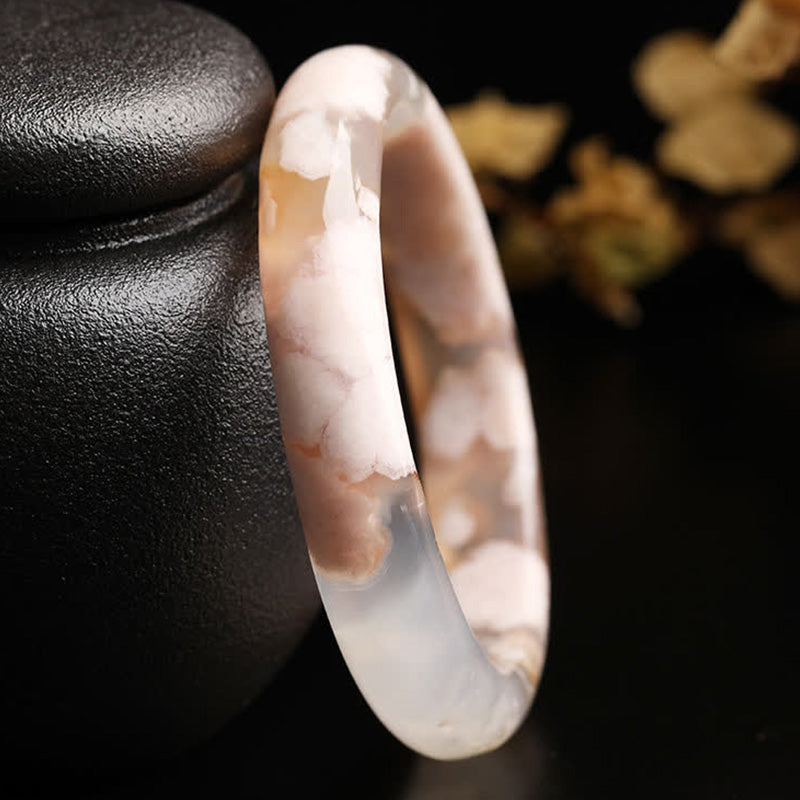 Bracelet de paix en agate Sakura naturelle 55 mm