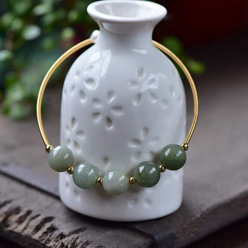 Bracelet de chance ajustable en jade pour la prospérité