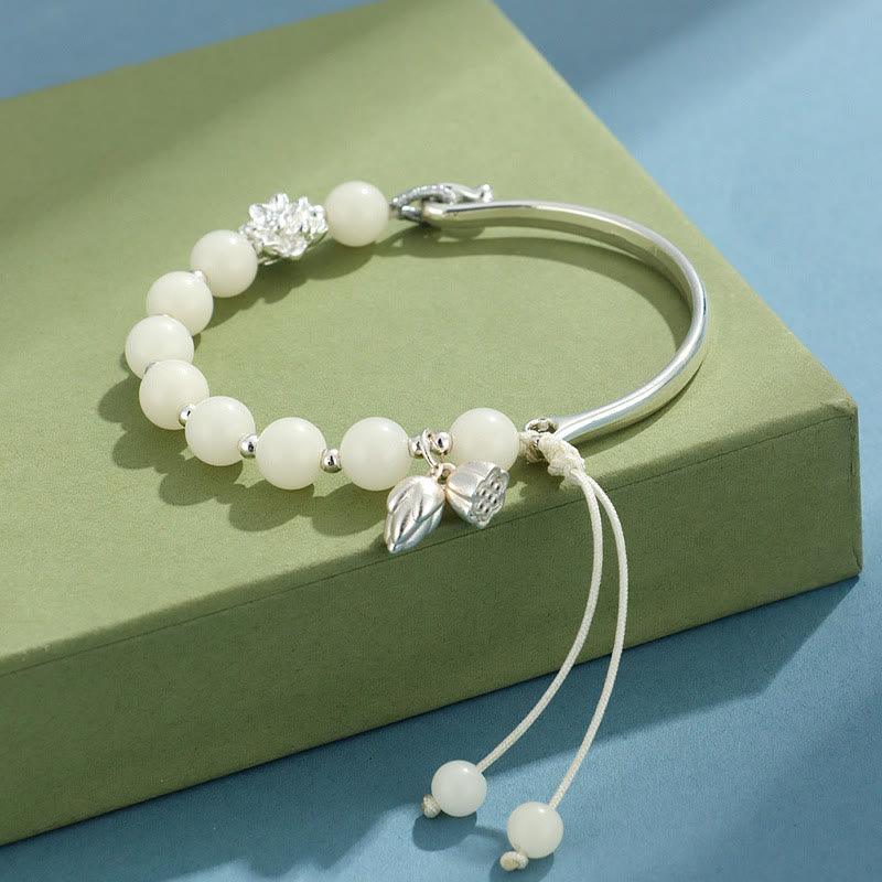 Bracelet Bodhi Seed Lotus 8 mm pour la chance et la richesse