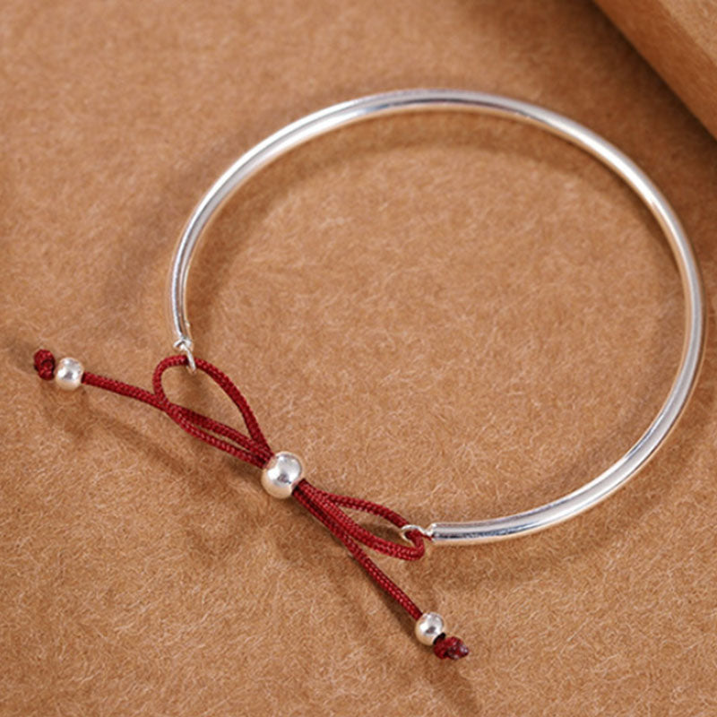 925 Sterling Silver Red String Healing Knot Bracelet for Spiritual Protection