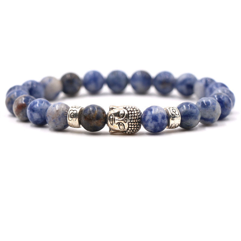 Bracelet de protection en agate violette de 8 mm