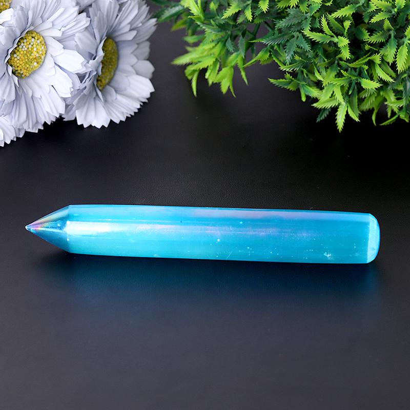 Baguette en cristal de sélénite de 6 pouces pour la paix et la clarté