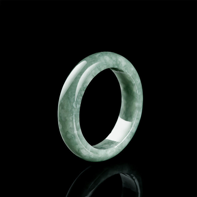 Bague de guérison en jade | Pierre naturelle, largeur 6,5 mm