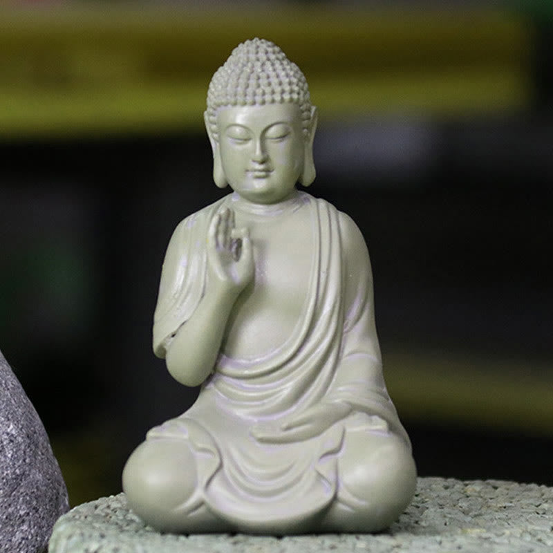 Petite statue de Bouddha en résine de 6,2 pouces pour la méditation et la compassion