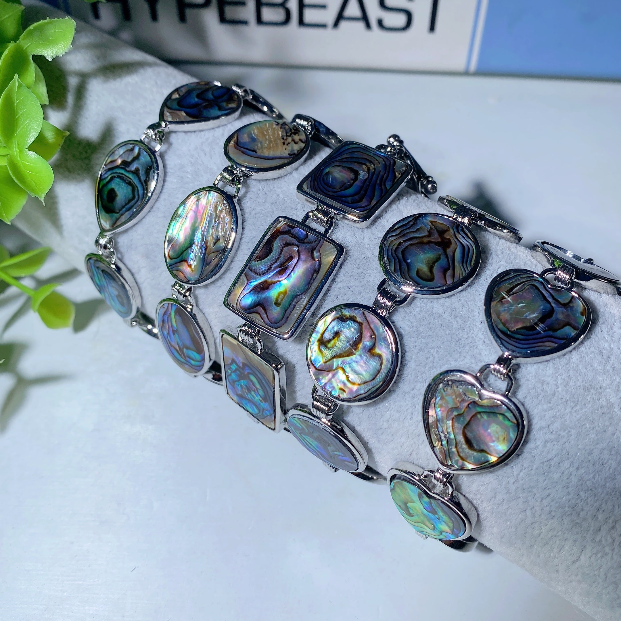 6.5" Aura Shell Spiritual Healing Bracelet for Protection