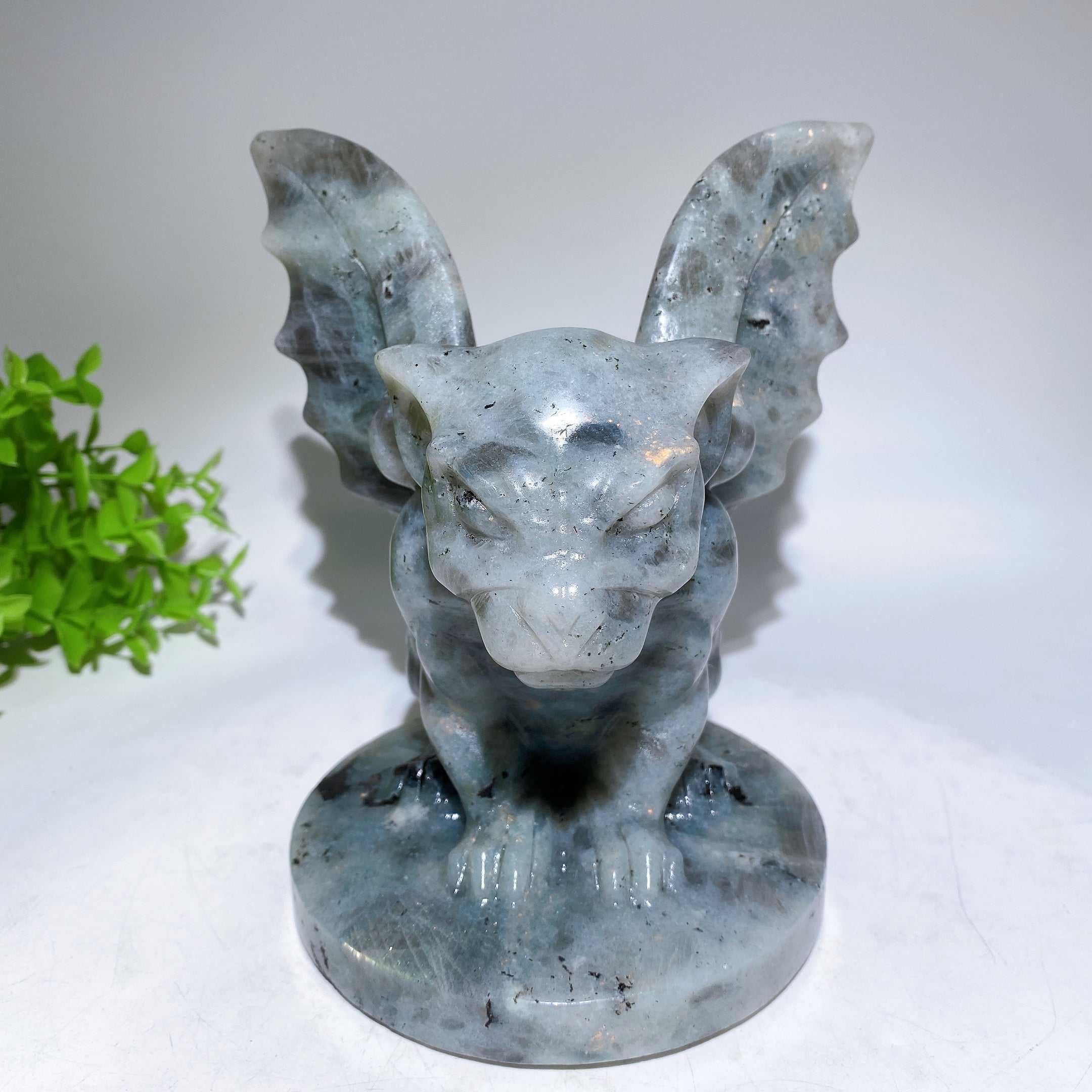 6.5" Labradorite Gargoyle Crystal Carving for Spiritual Healing