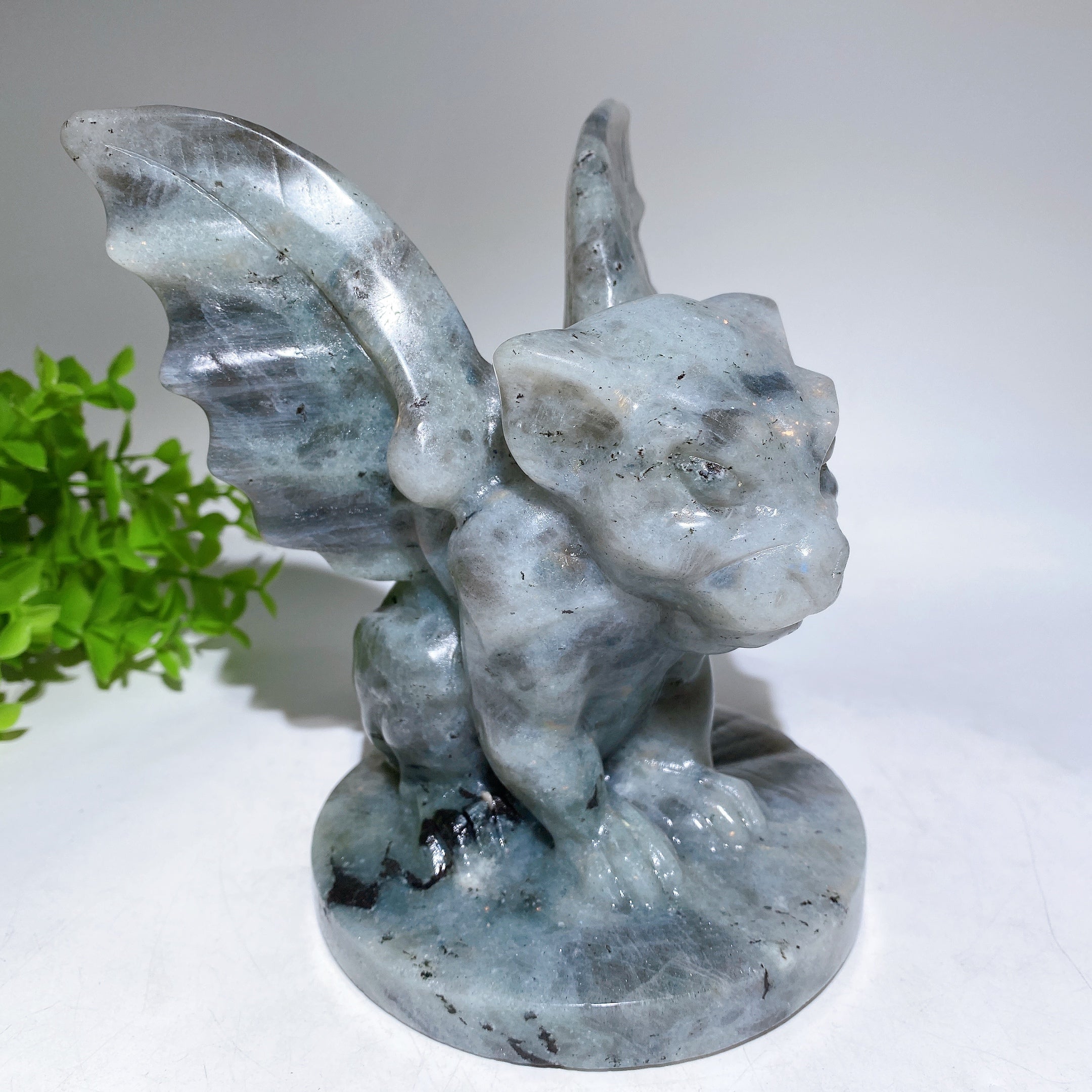 6.5" Labradorite Gargoyle Crystal Carving for Spiritual Healing
