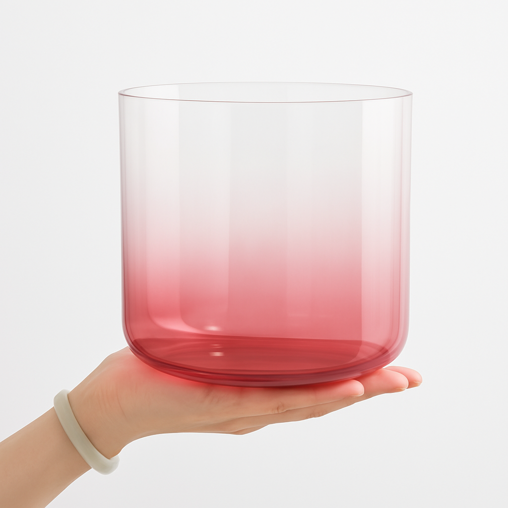 Bol chantant en cristal de 6 à 7 pouces pour la méditation