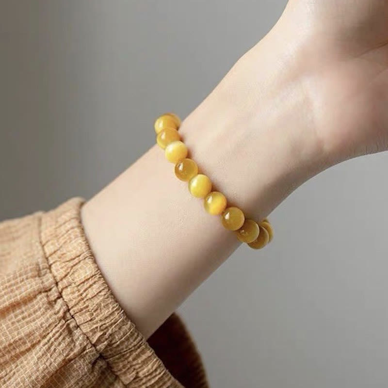 Bracelet de protection en perles d'œil de tigre de 6 à 7 mm pour plus de confiance
