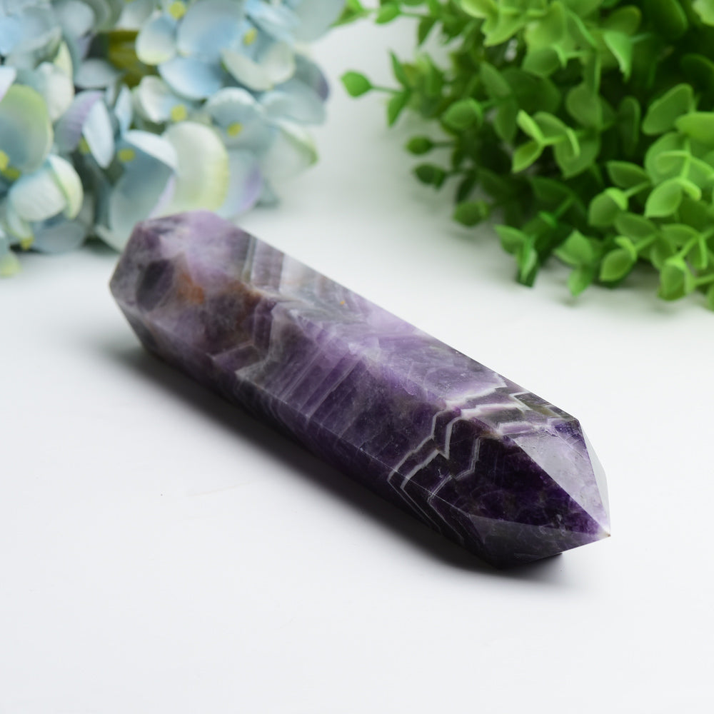 6-8 Inch Dream Amethyst Crystal Tower for Healing Energy
