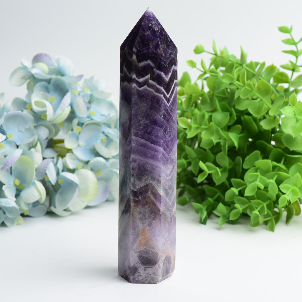 6-8 Inch Dream Amethyst Crystal Tower for Healing Energy