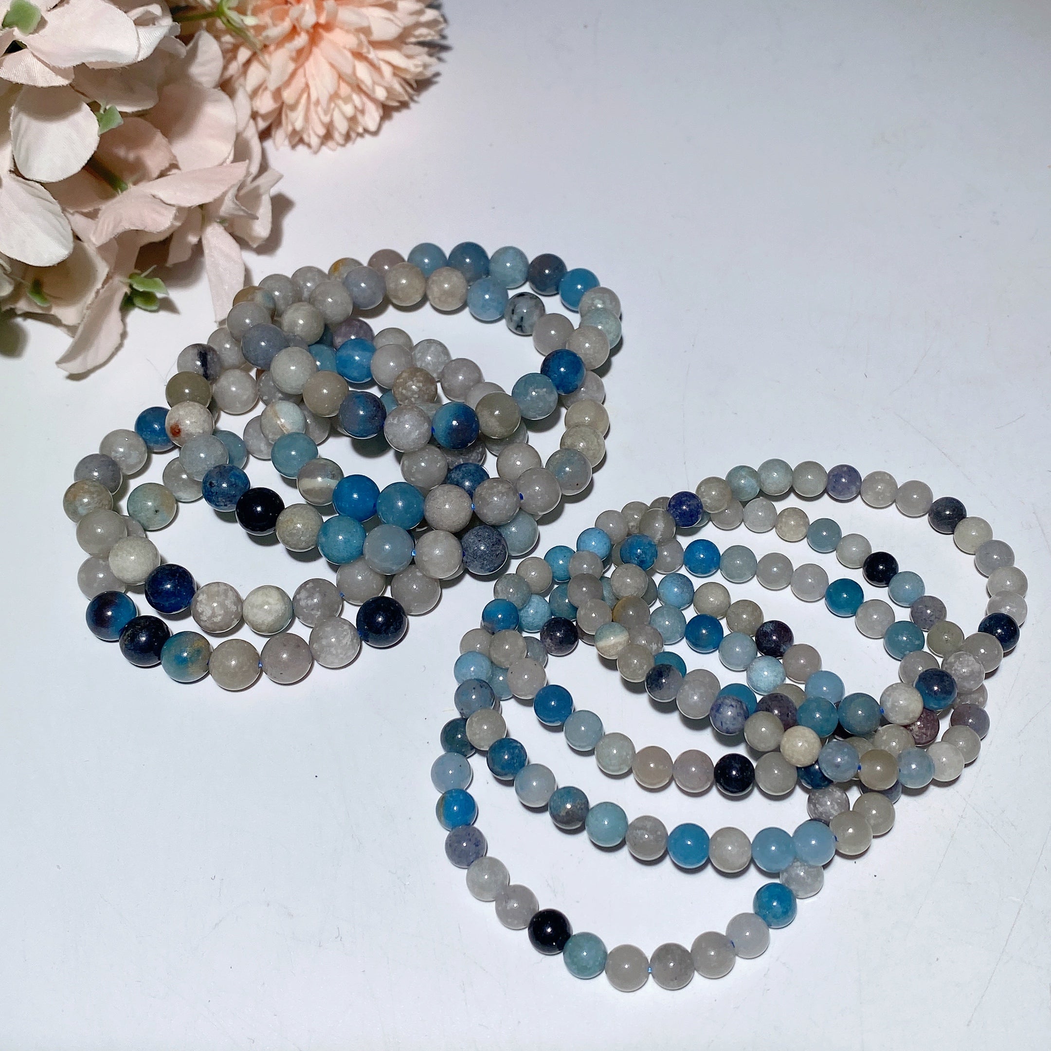 6-8mm Trolleite Crystal Healing Bracelet for Spiritual Protection