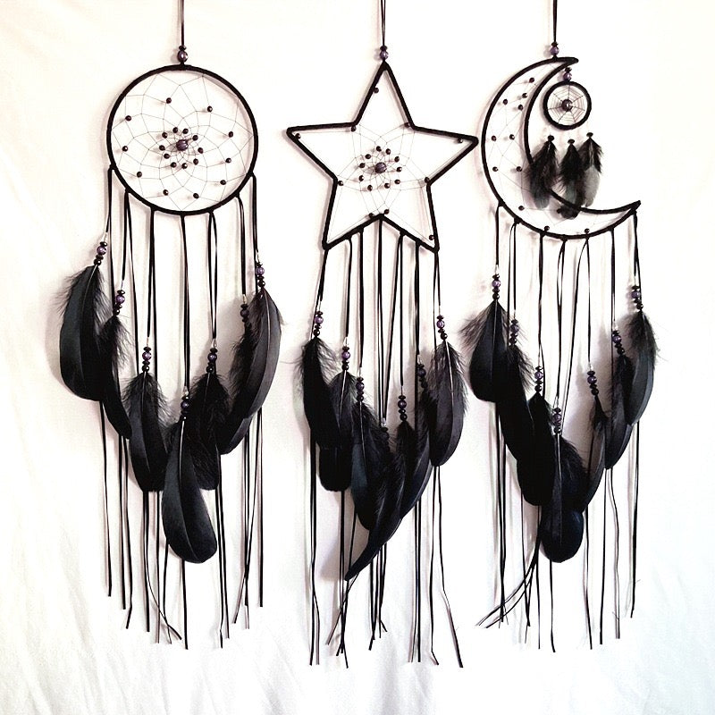 60-70cm Sun Moon Star Dreamcatcher Set for Spiritual Healing