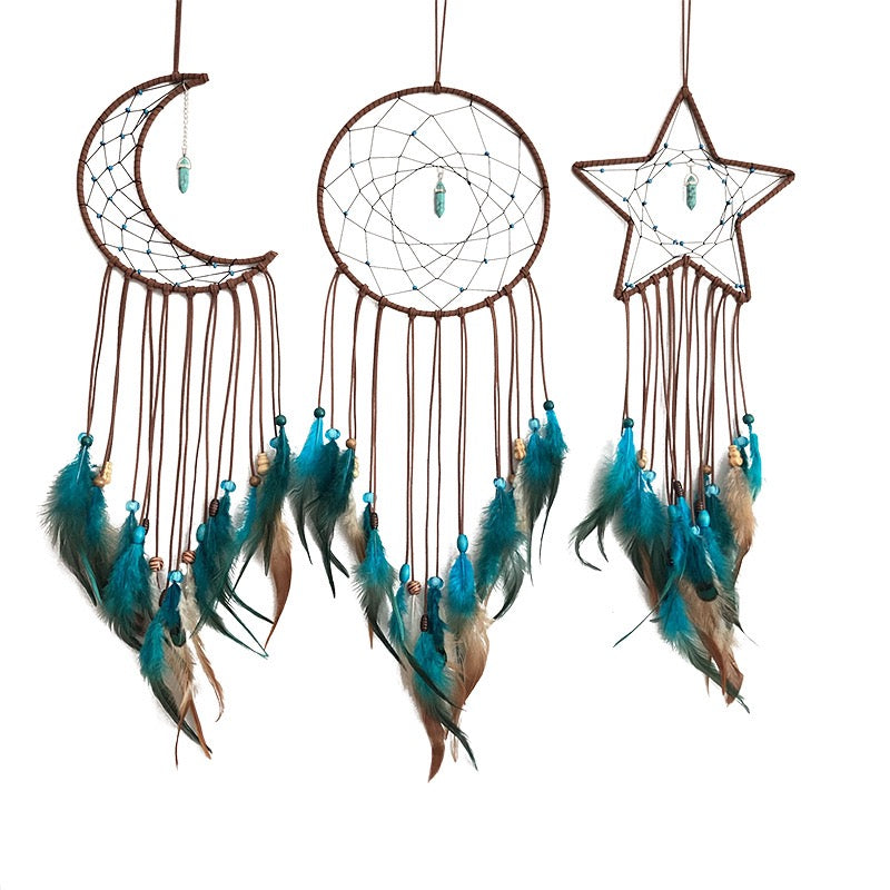 60-70cm Sun Moon Star Dreamcatcher Set for Spiritual Healing