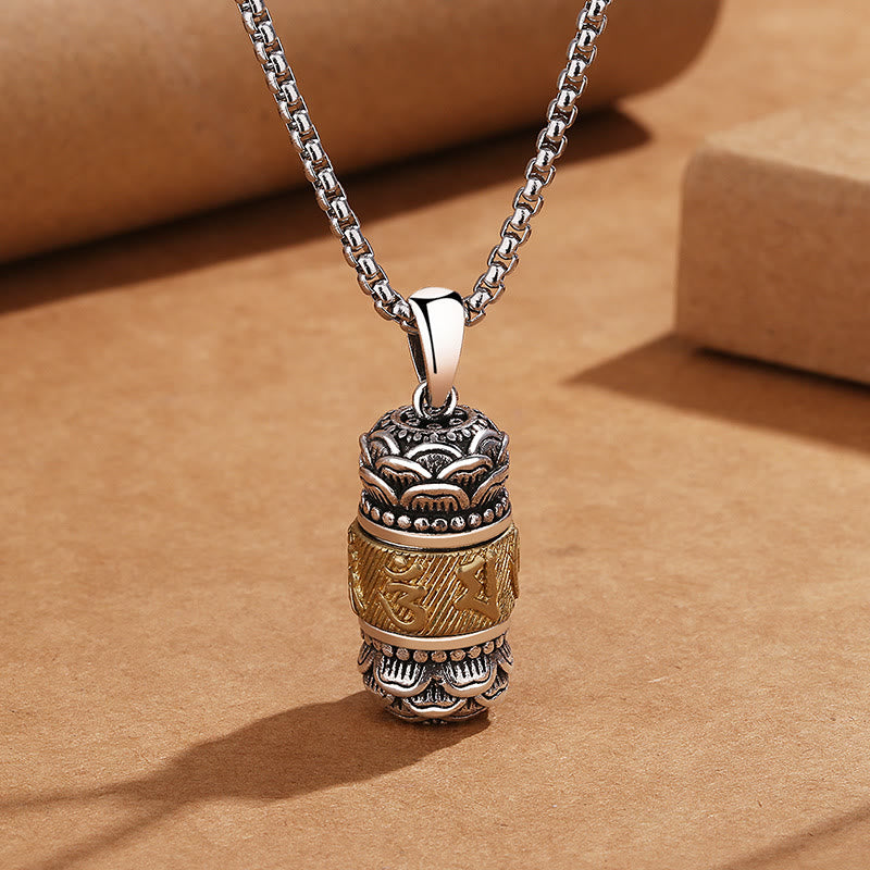 Collier Om Mani Padme Hum | Pendentif spirituel en cuir