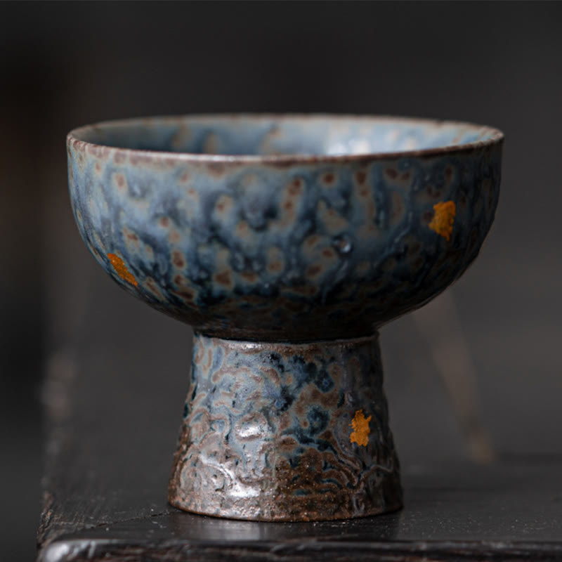 Tasse à thé en céramique vintage « Nuages de bon augure » de 60 ml pour la cérémonie du thé