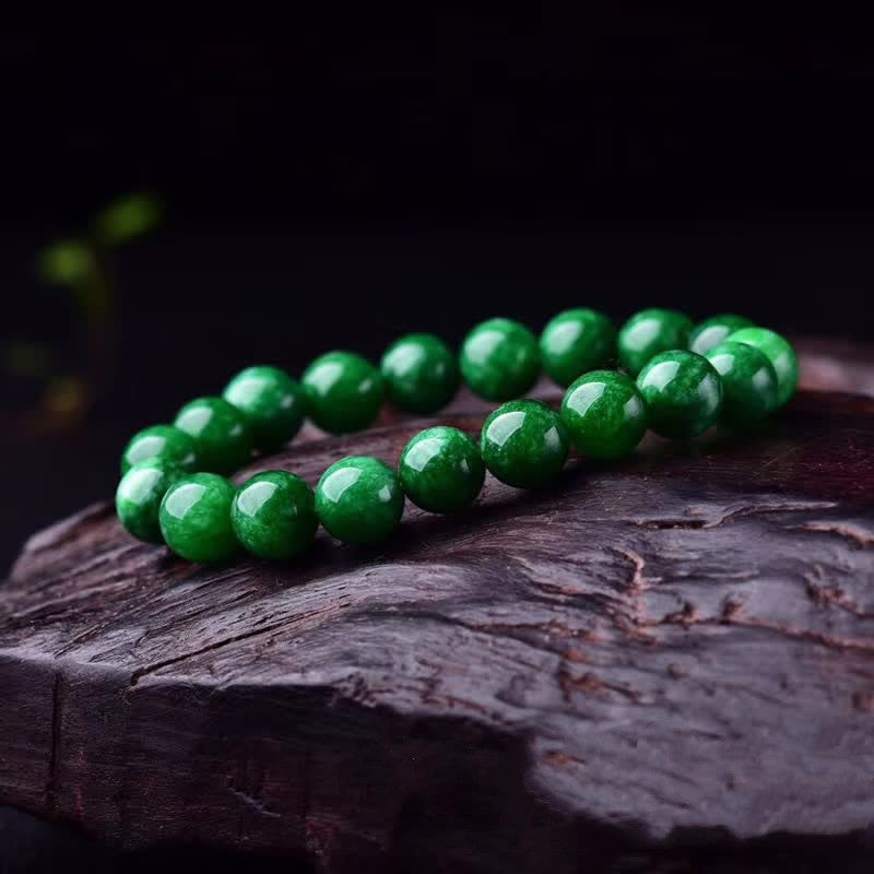 Bracelet en jade cyan 8 mm | Perles d'harmonie calme