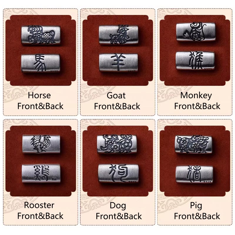 925 Sterling Silver Chinese Zodiac Protection Bracelet