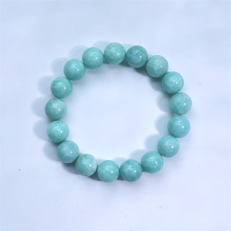 Bracelet de guérison en amazonite naturelle 9 mm pour la confiance