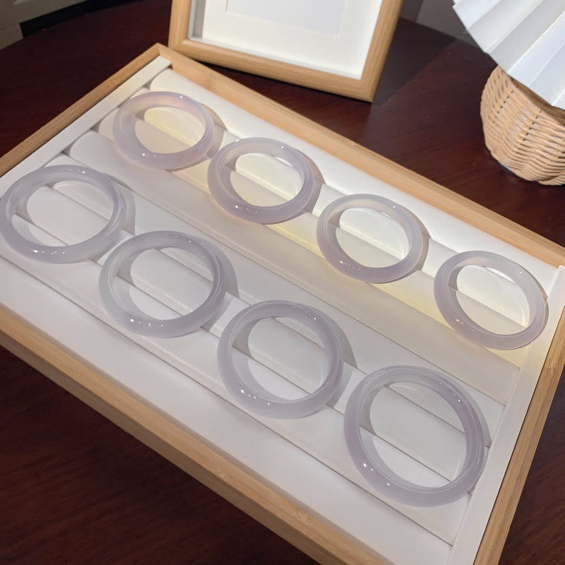 Bracelet de protection en jade violet 55-56 mm, apaisant et apaisant