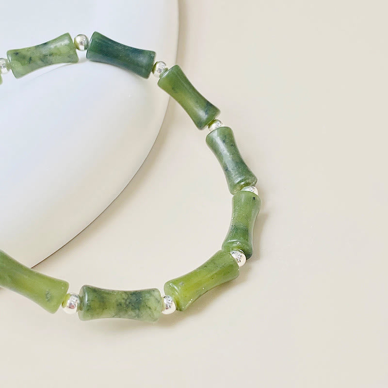 Bracelet d'abondance en jade de 15 cm avec motif chat porte-bonheur Fu