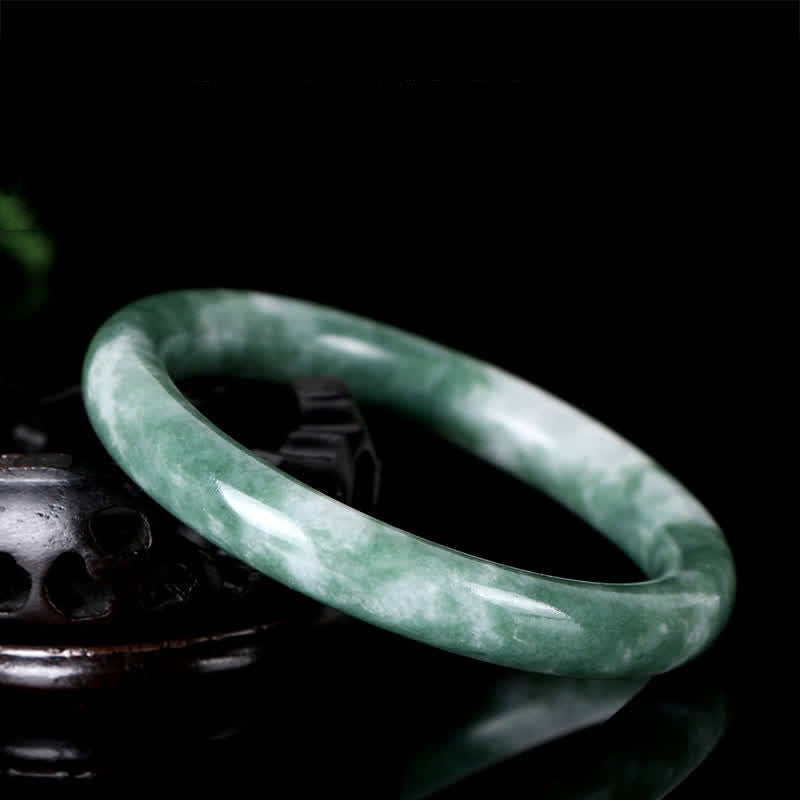 Bracelet jonc porte-bonheur en jade naturel 58-60 mm