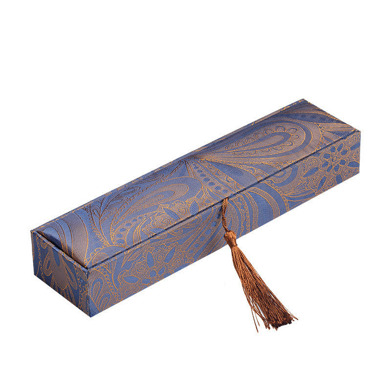 Coffret de rangement bleu pour bijoux spirituels, malas et colliers