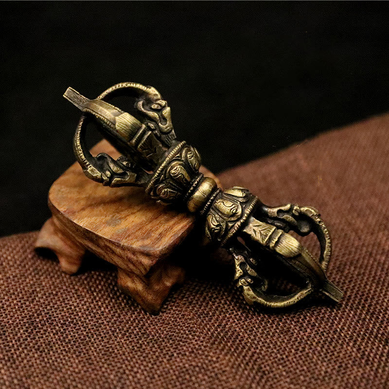 Vajra Dorje en cuivre fait à la main au Népal, décoration de force de méditation