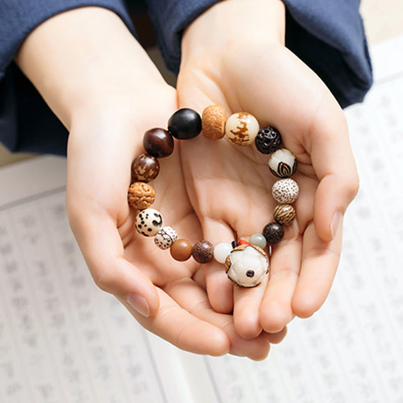 Bracelet Bodhi Seed Lotus Sagesse Paix pour la croissance spirituelle