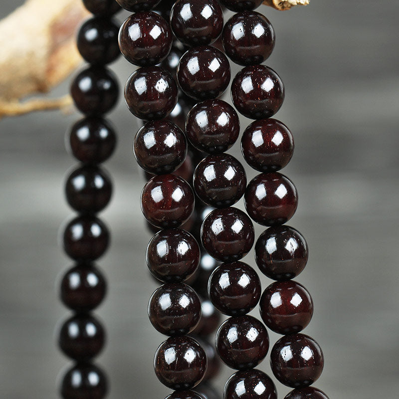 10mm Small Leaf Red Sandalwood Protection Bracelet