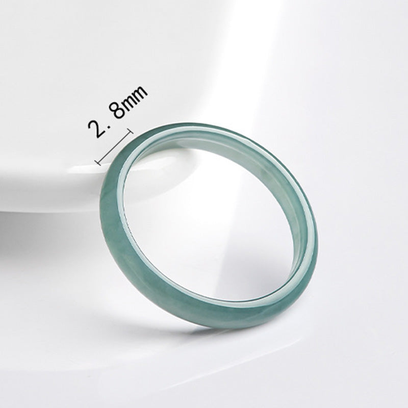 Bague en jade de 16 mm pour la prospérité, la protection et le succès
