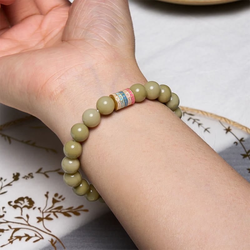 Bracelet en agate d'Alashan de 10 mm pour encourager la confiance